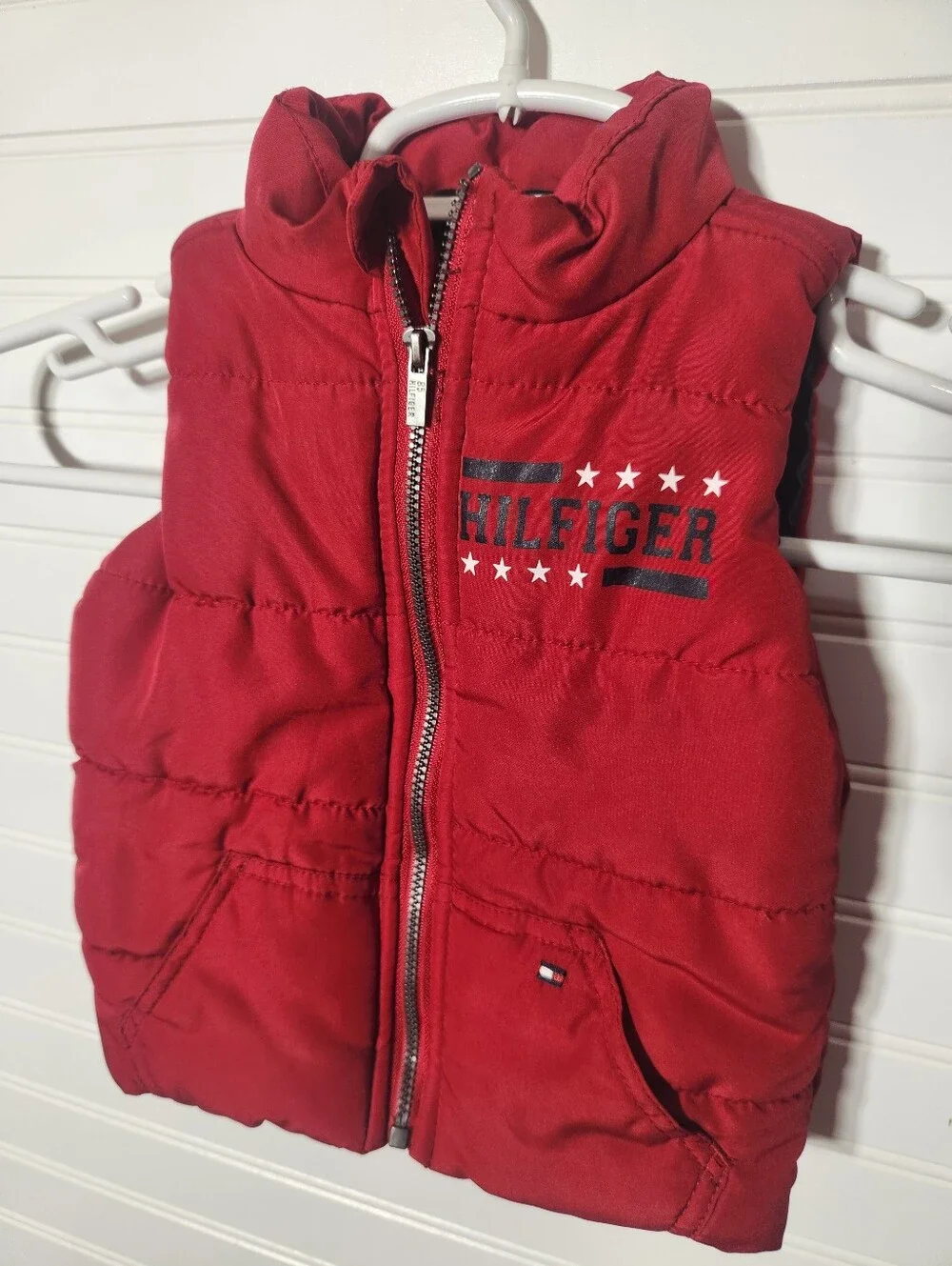 Tommy Hilfiger baby 6-9 month Red puffer vest